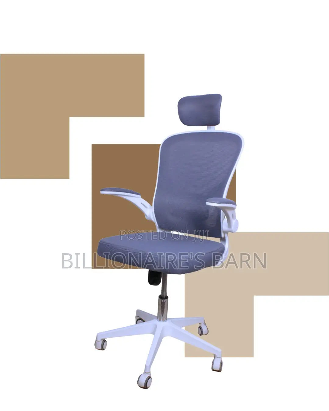 White Ergonomic Office Chair | Pro-Grade Tilt Lock Mechanism