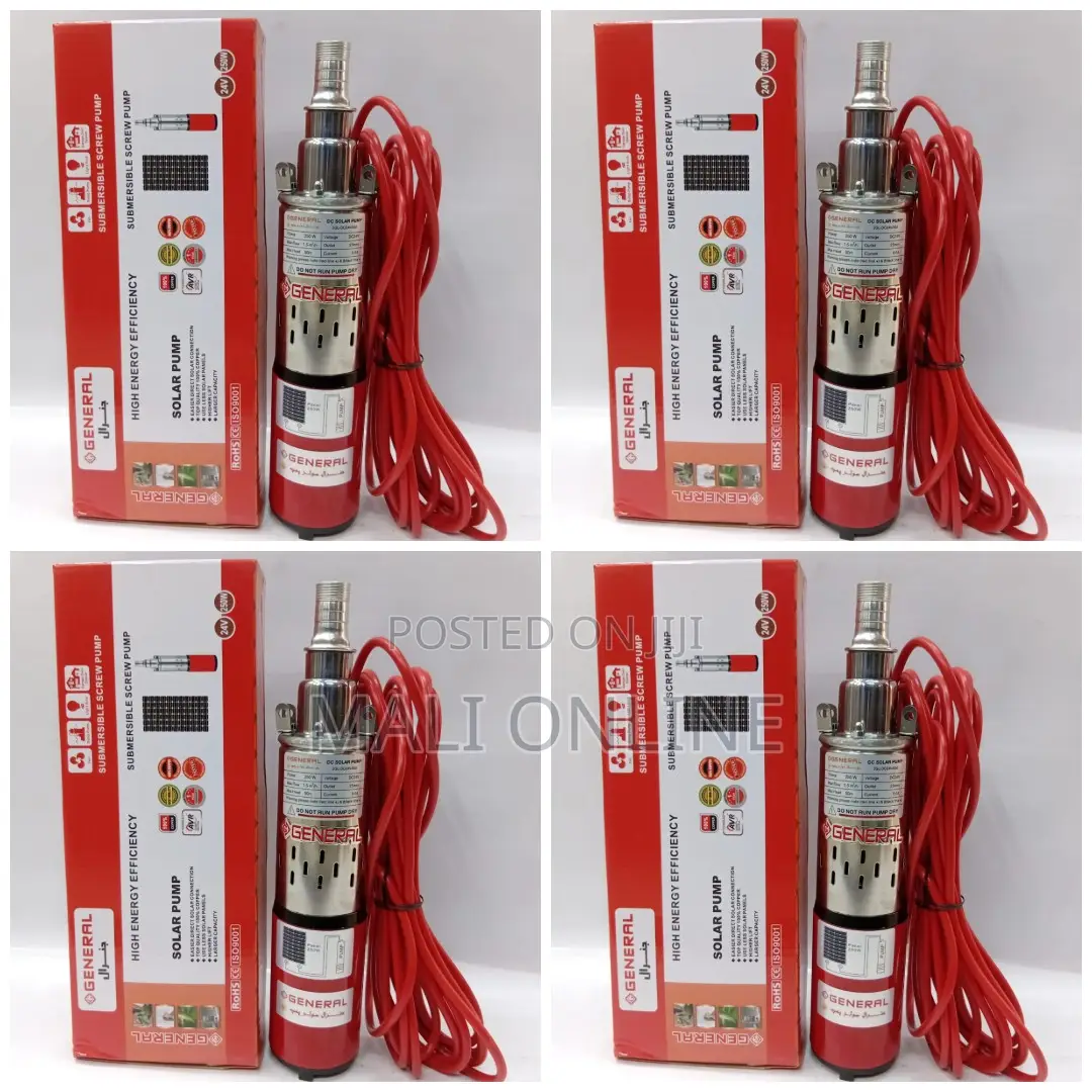 General 24v 250w Solar Submersible Screw Pump Deep Well Water Pump