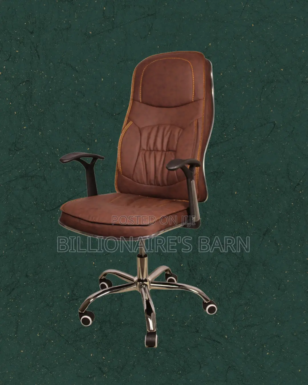 Heavy-Duty Ergonomic Executive Leather Chair | Tilt Lock Mechanism