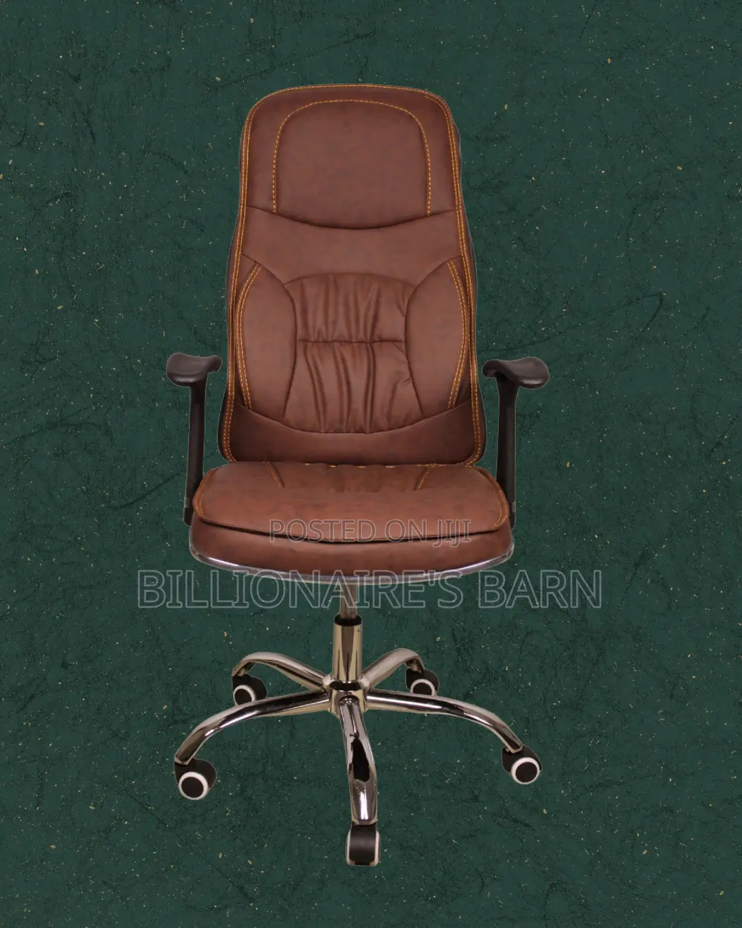 Heavy-Duty Ergonomic Executive Leather Chair | Tilt Lock Mechanism