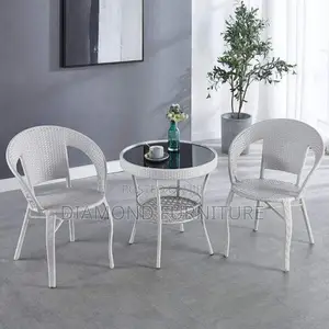 Home Furniture; Chic Indoor Outdoor Rattan Set With Cushioned Comfort