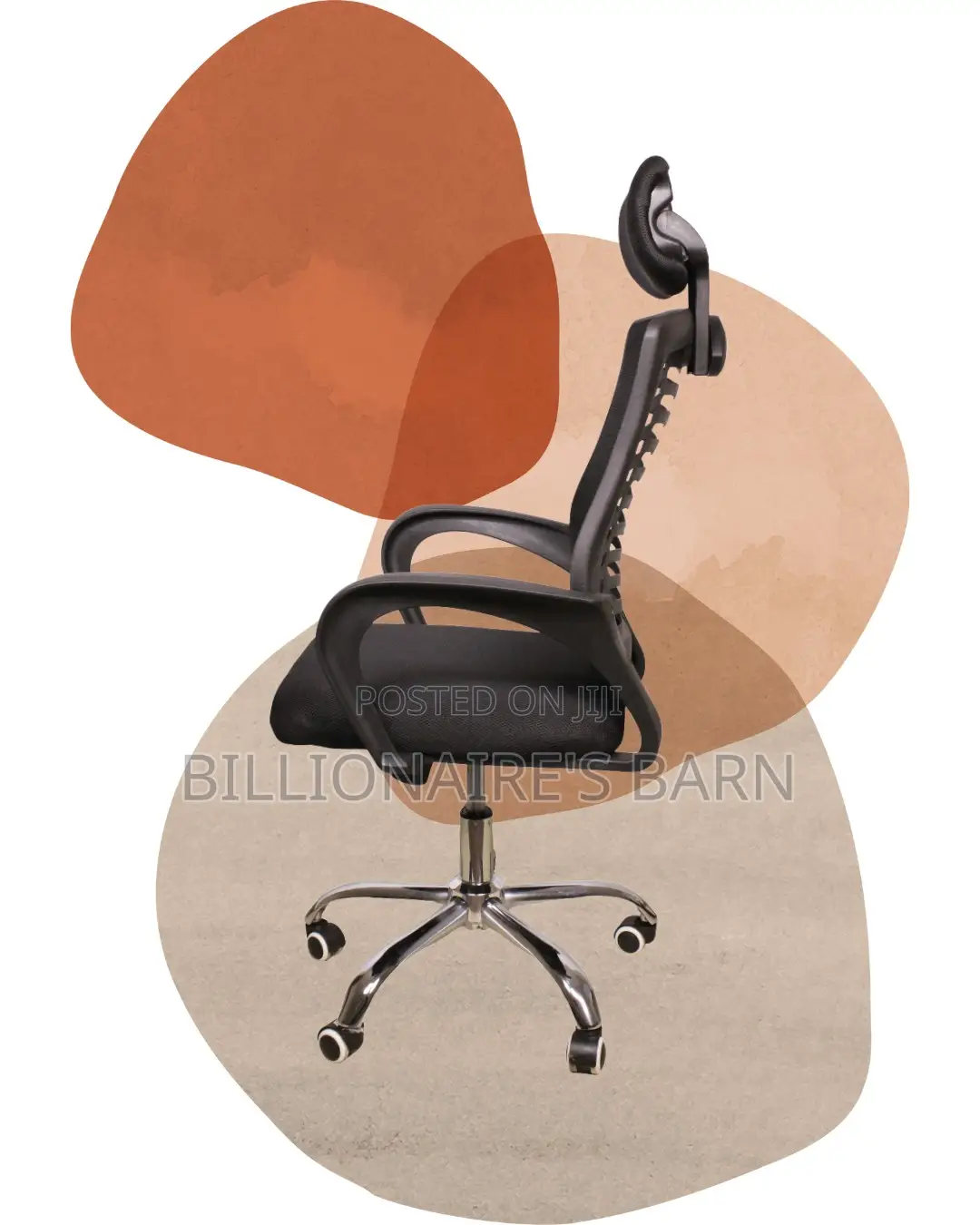 Quiet-Roll Secretarial Mesh Chair | High-Density Foam Seat