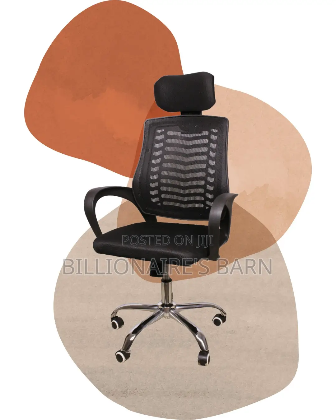 Quiet-Roll Secretarial Mesh Chair | High-Density Foam Seat
