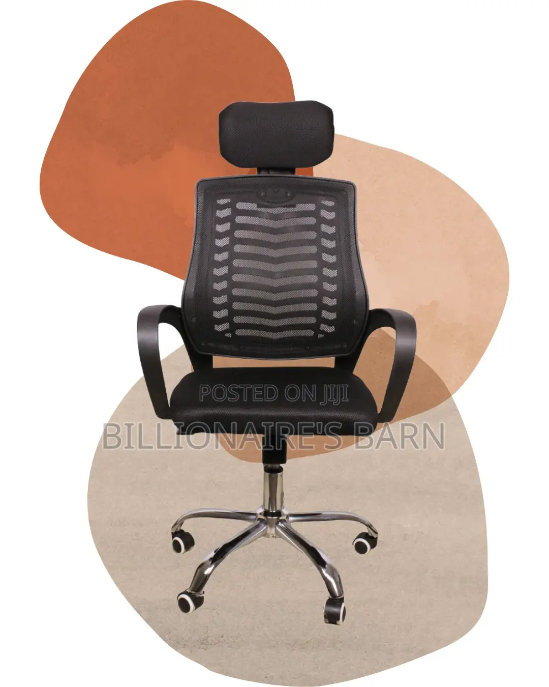 Quiet-Roll Secretarial Mesh Chair | High-Density Foam Seat