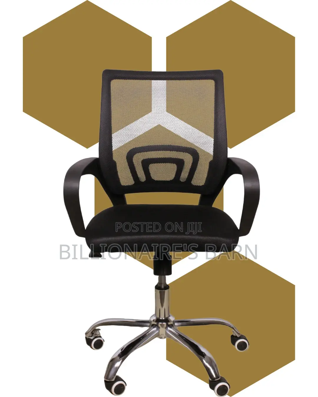 Secretarial Mesh Office Chair | Breathable Padded Armrests