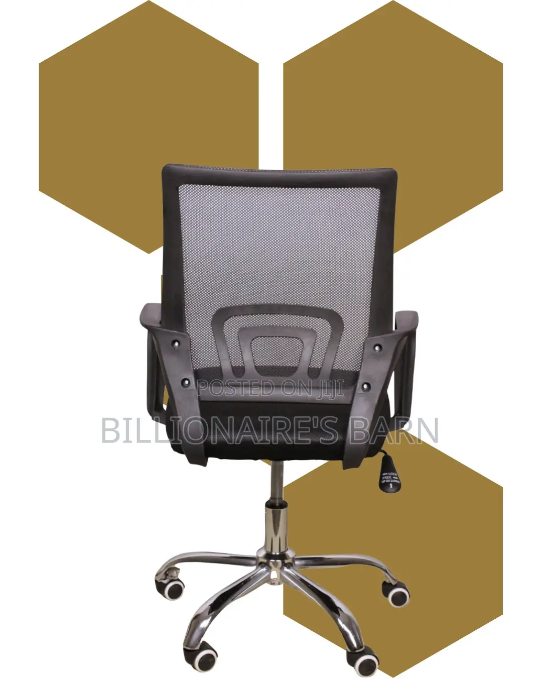 Secretarial Mesh Office Chair | Breathable Padded Armrests