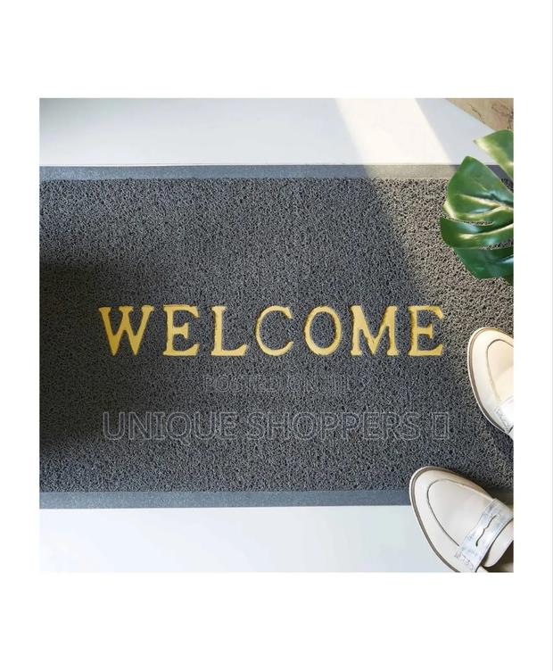 Welcome Door Step Rough Rag Carpet Approx Size 40x60cm - thumbnail 3