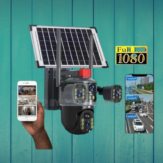 Solar CCTV 12mp 4g PTZ Rotating 4 Lens Camera With Auto Tracking