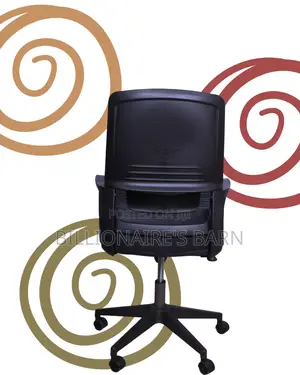 Quiet-Roll Black Ergonomic Mesh Office Chair — Strong Stable Base