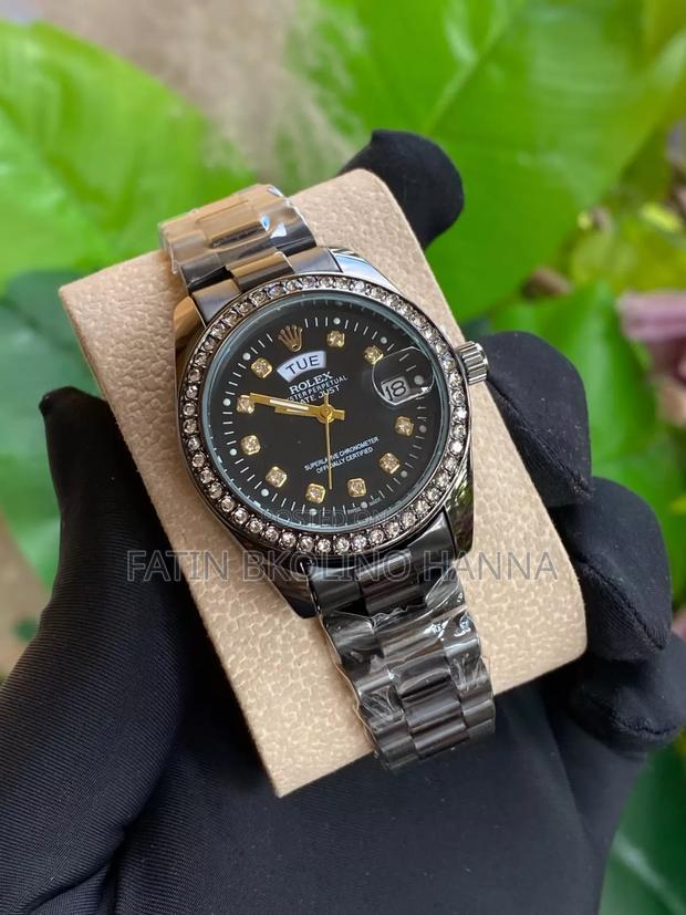 Ladies Iced Rolex Watch - main view
