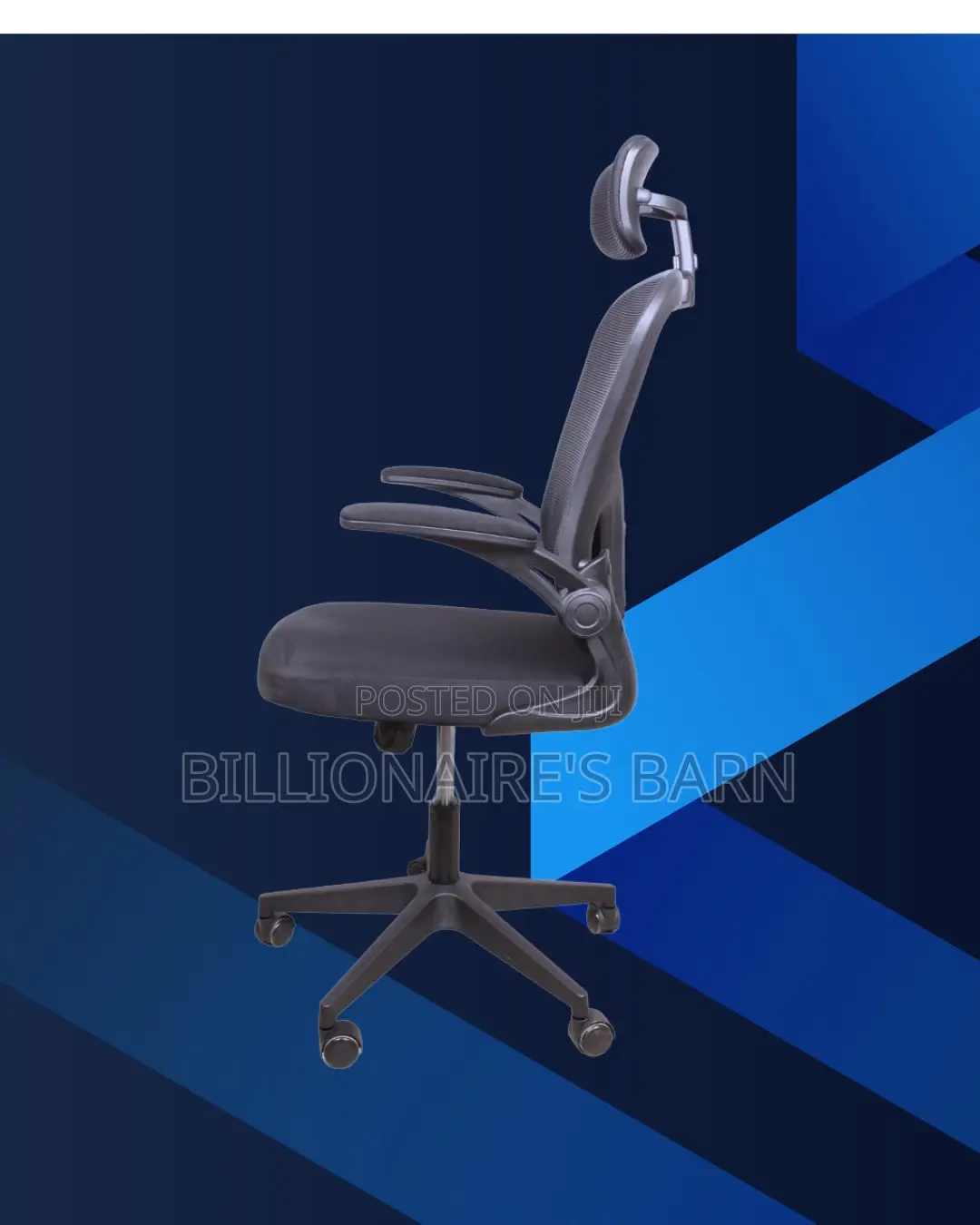 Quiet-Roll Grey Ergonomic Office Chair | Padded Armrests