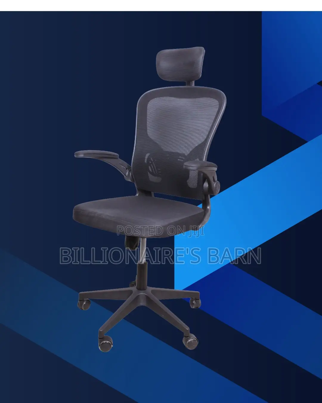 Quiet-Roll Grey Ergonomic Office Chair | Padded Armrests
