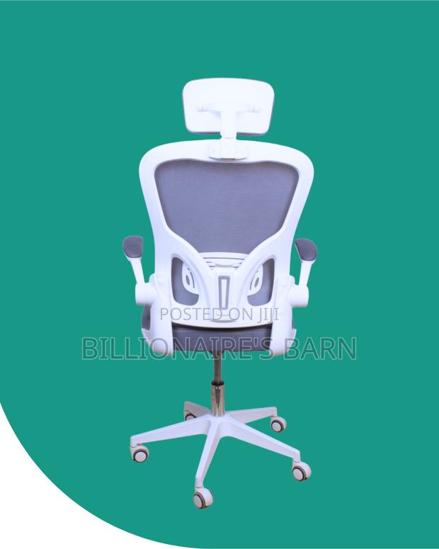 White Ergonomic Office Chair (Space-Saving) — Restocked! - thumbnail 2
