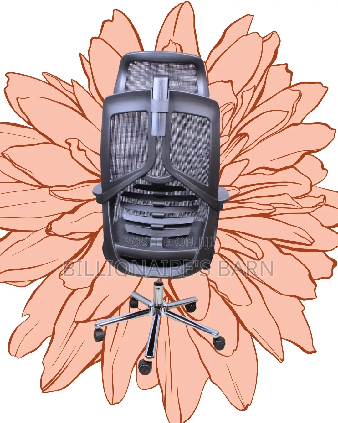 Plush High Back Mesh Office Chair | Headrest Support