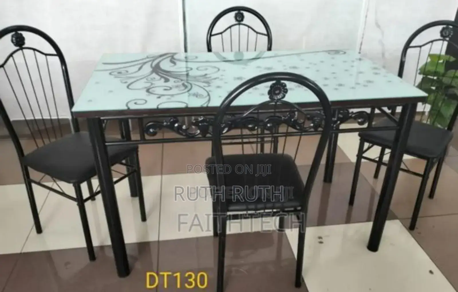White 4 Sitter Dinning Table