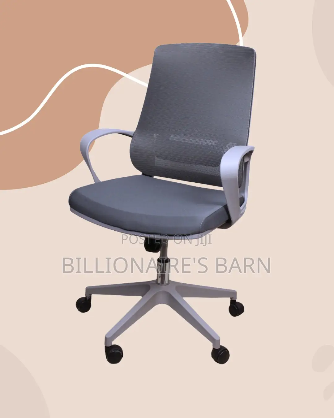 Grey Ergonomic Mesh Office Chair | Sleek Scratch-Resistant Finish