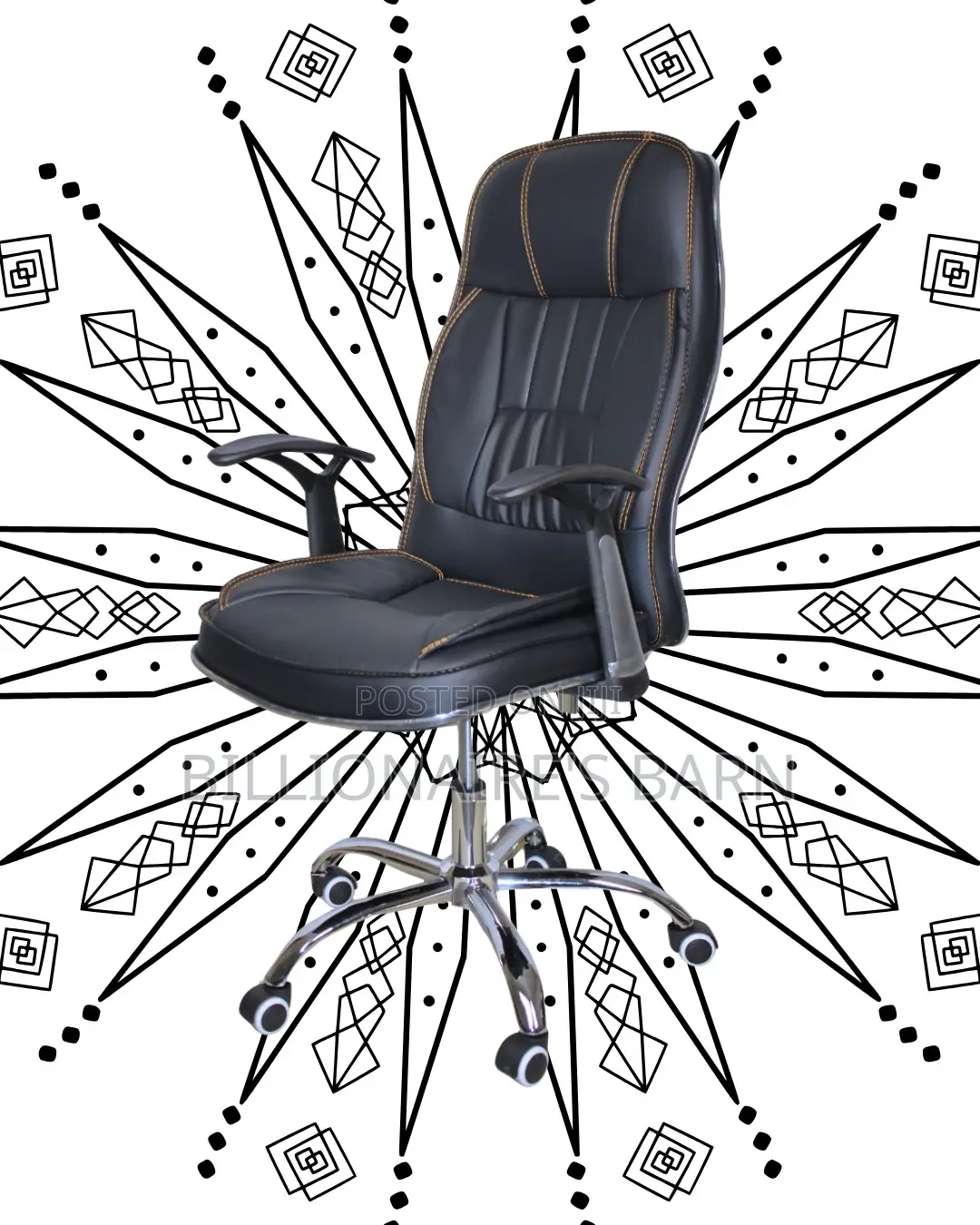 Executive Leather Office Chair (Space-Saving) — Moving Fast