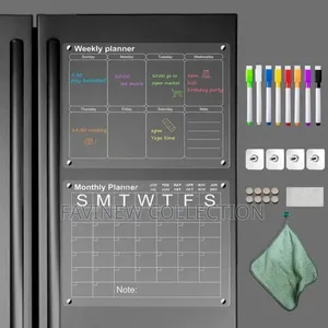 2 PCS Set Magnetic Montly/ Weekly Fridge Planner*