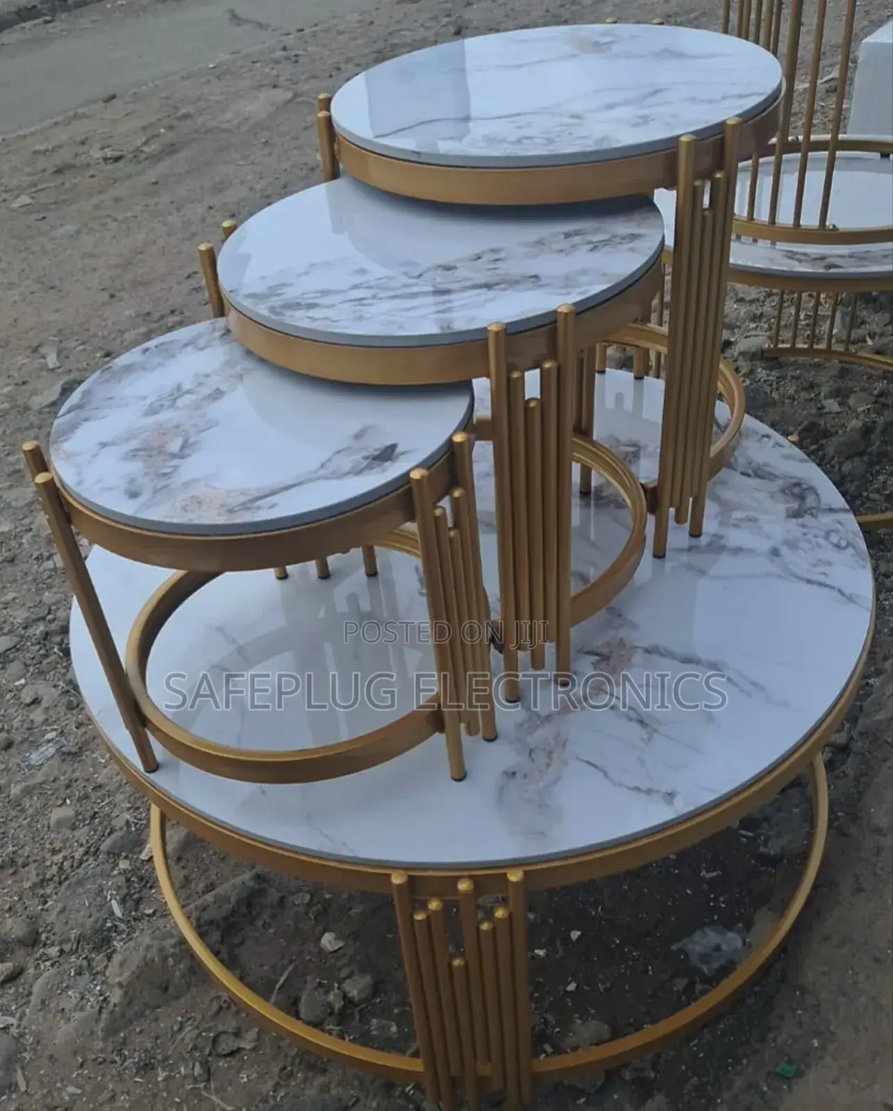 4 in 1 Multifuntional Designed Executive Nesting Marble Coffee Table