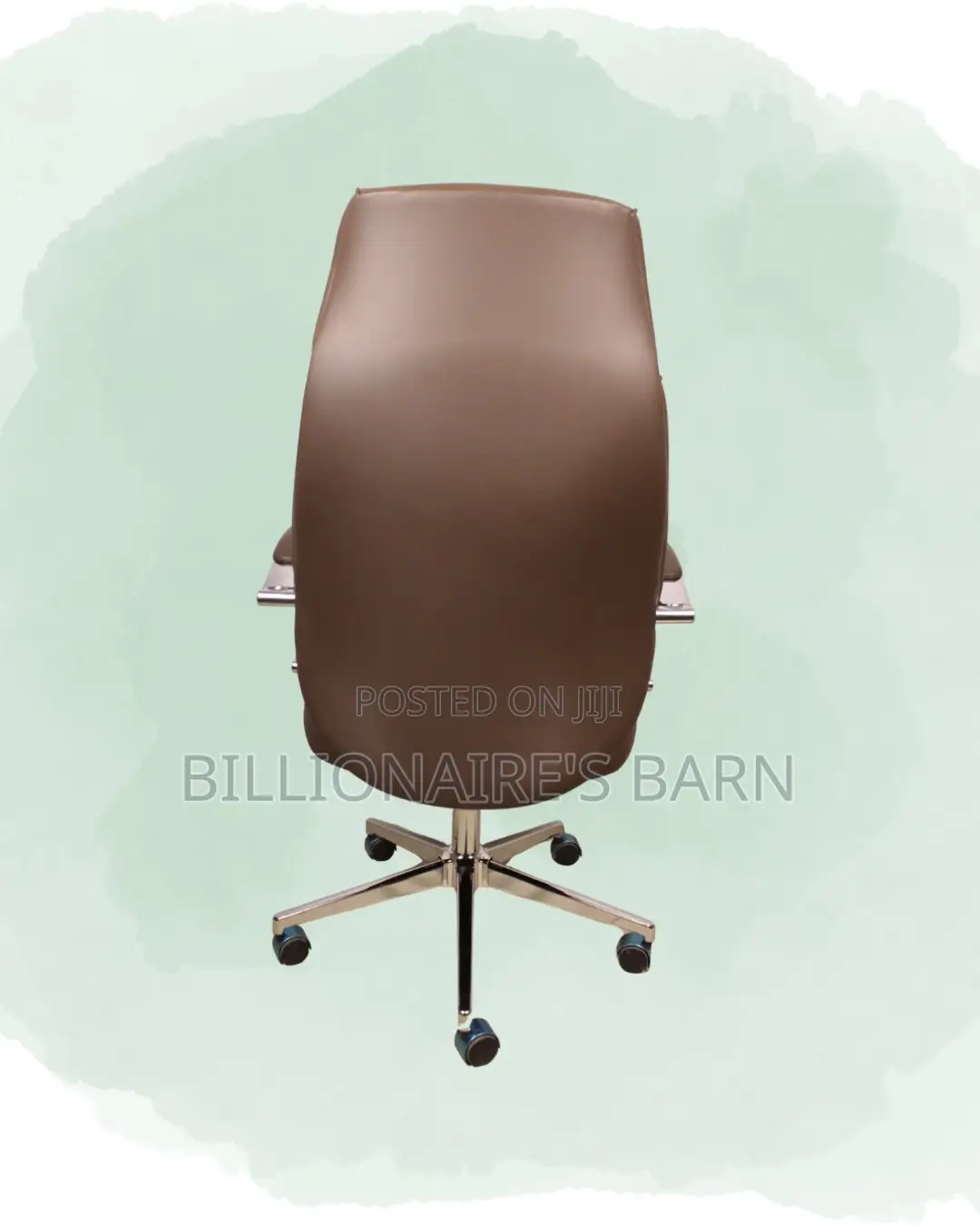 Comfy Brown Executive Leather Office Chair | High-Density Foam Seat