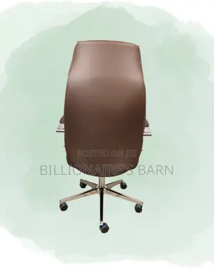 Comfy Brown Executive Leather Office Chair | High-Density Foam Seat