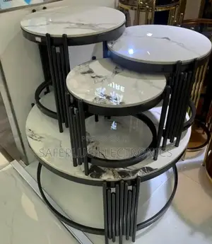 Multifuntional - 4 in 1 Pure Mable Nesting Table