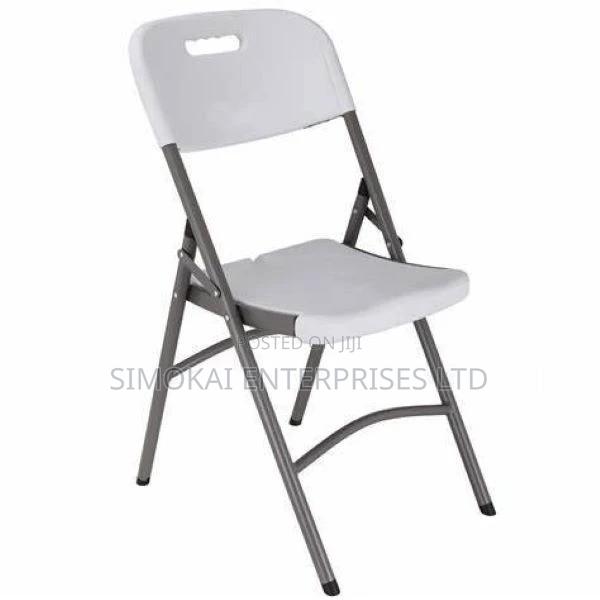 Foldable Plastic Chair White - main view