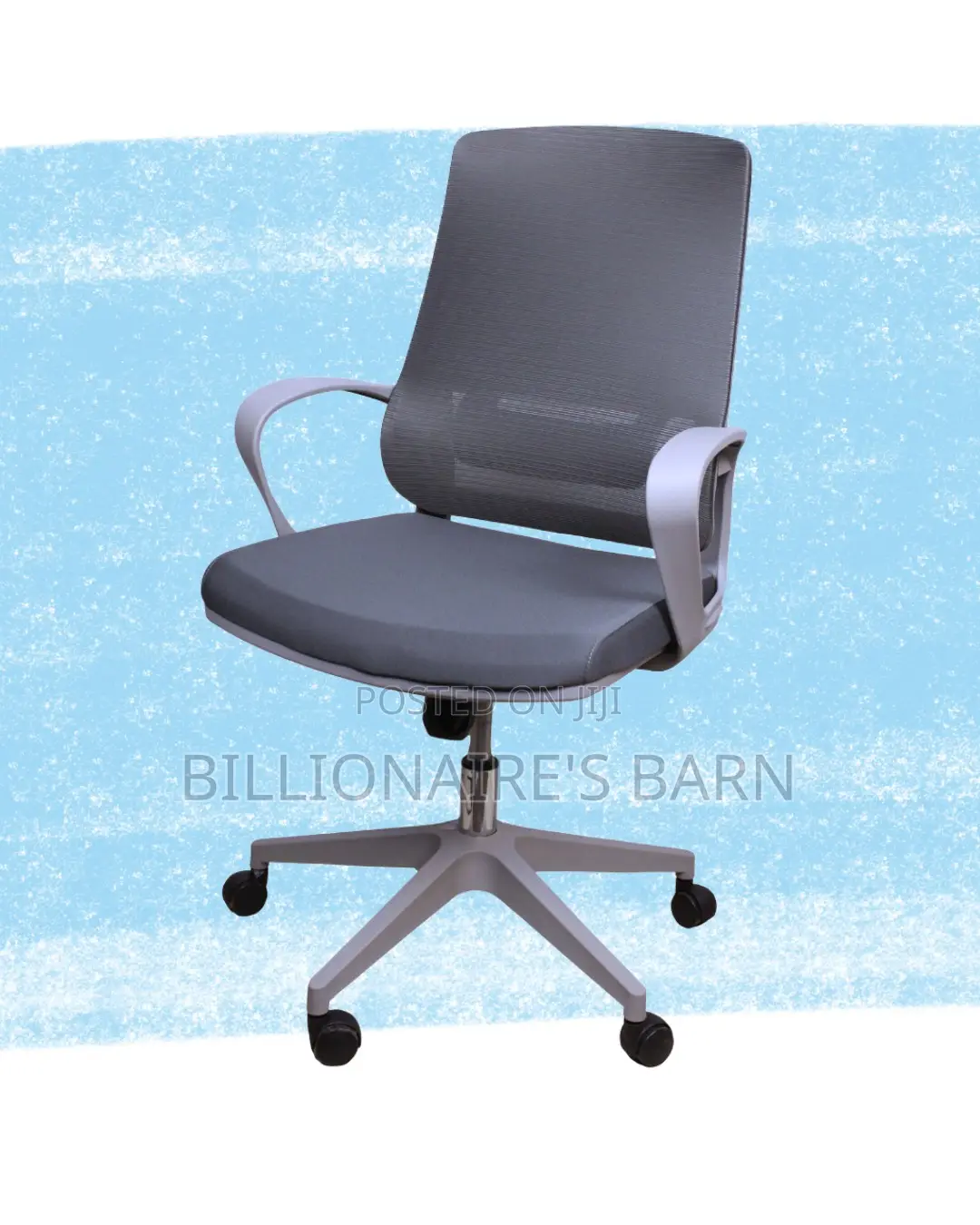 Grey Ergonomic Mesh Office Chair | Premium High-Density Foam Seat