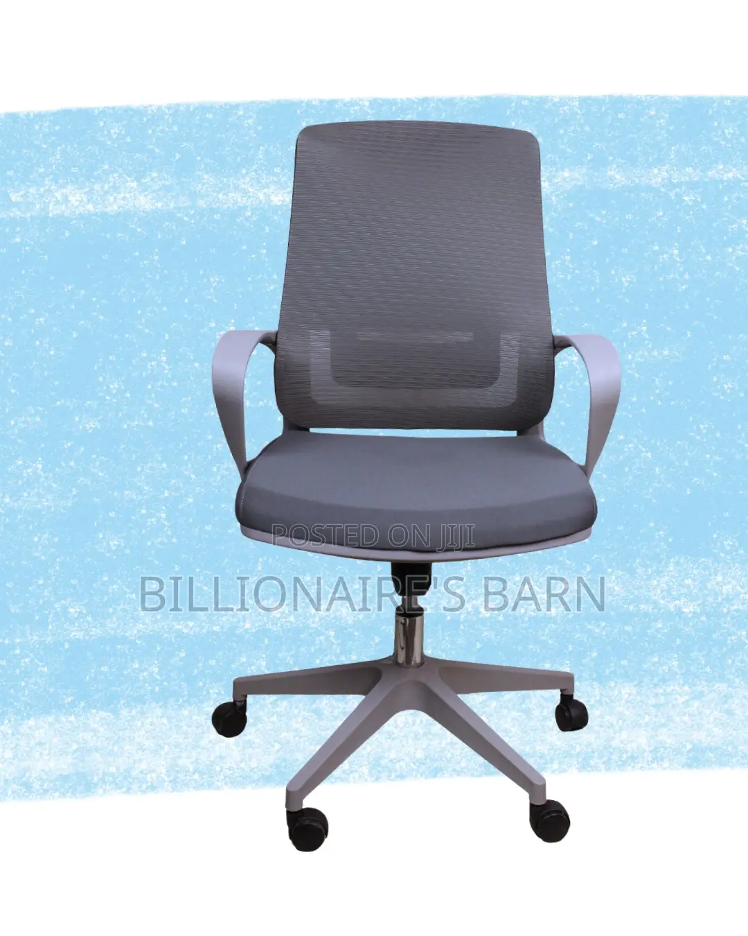 Grey Ergonomic Mesh Office Chair | Premium High-Density Foam Seat