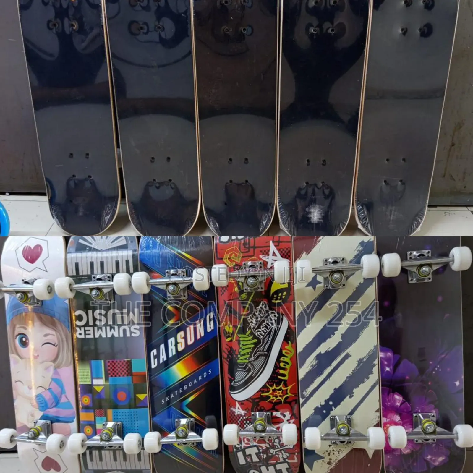 Long Skate Board With Grip Tape/ Antislide and Rubber Wheels