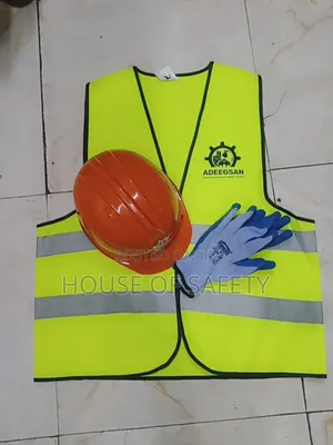 Orange Helmet Glove And Glove