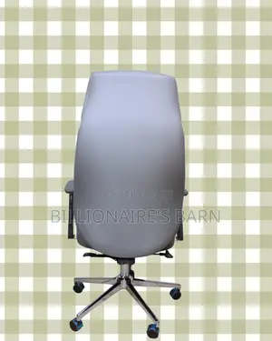 Ergonomic Grey Executive Leather Office Chair | Tilt Lock Mechanism