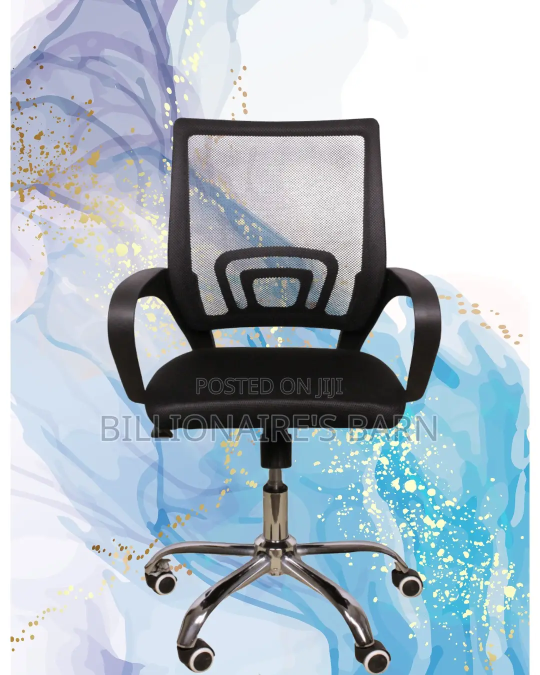 Comfy Secretarial Mesh Office Chair — Breathable in Hot Weather