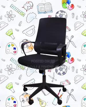 Heavy-Duty Black Ergonomic Mesh Office Chair — Easy to Clean