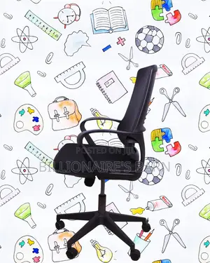 Heavy-Duty Black Ergonomic Mesh Office Chair — Easy to Clean