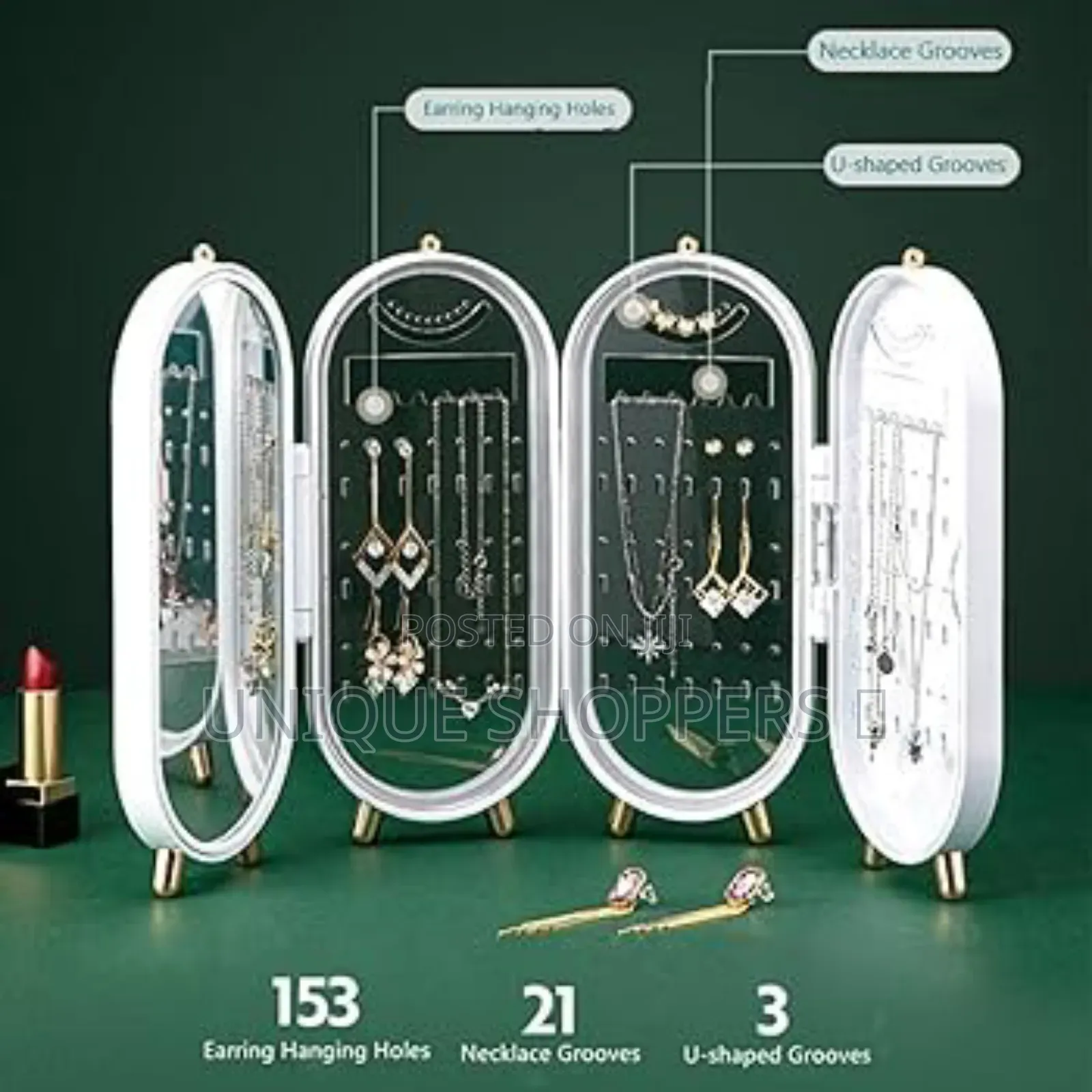 Foldable Jewelry Box Organizer