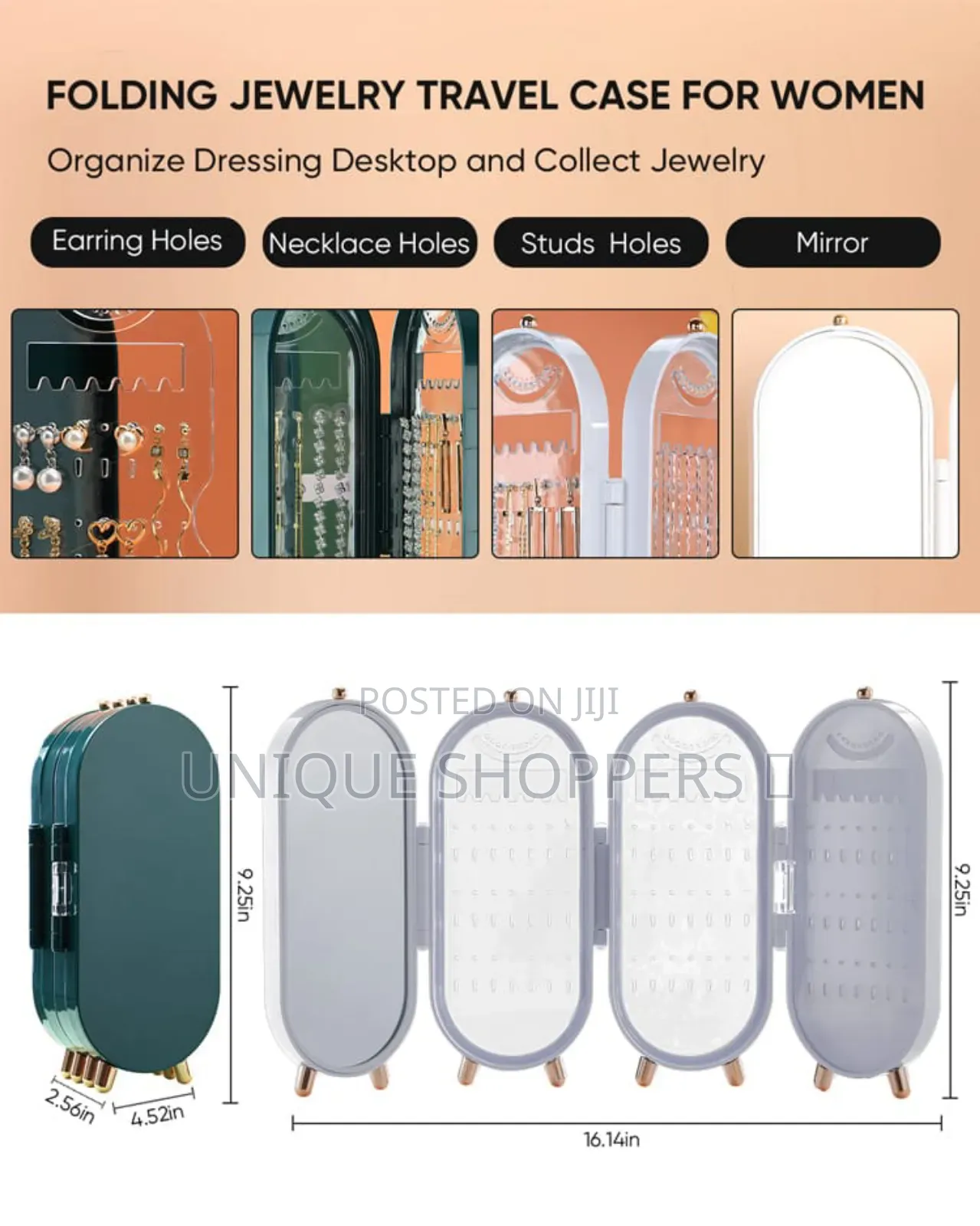 Foldable Jewelry Box Organizer