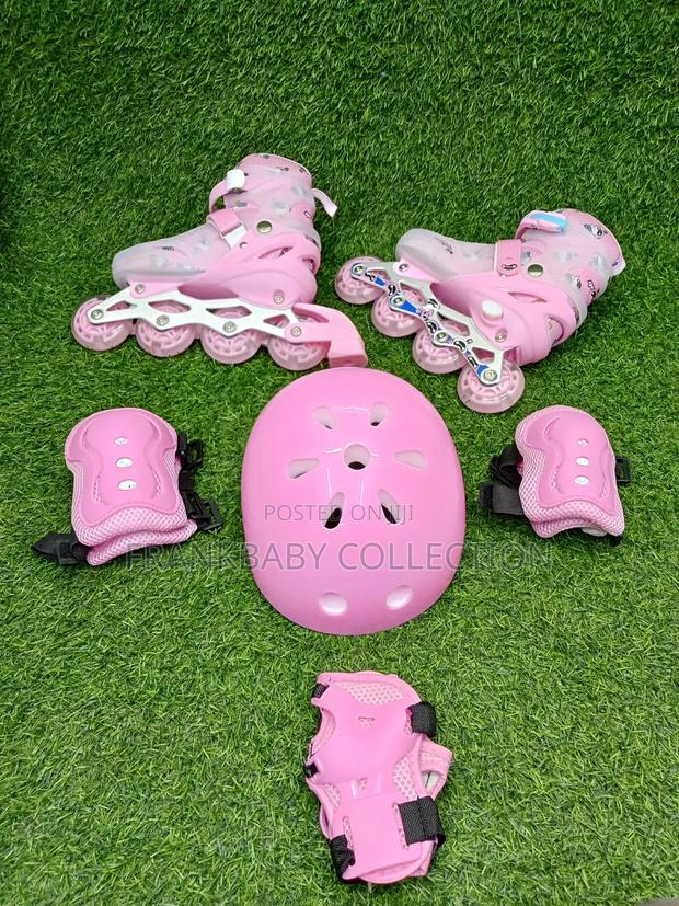 Quality Pink Rubber Skates - main view