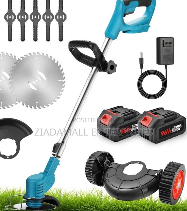 Power Meets Precision: 96v Cordless Lawn Mower on Wheels - main view