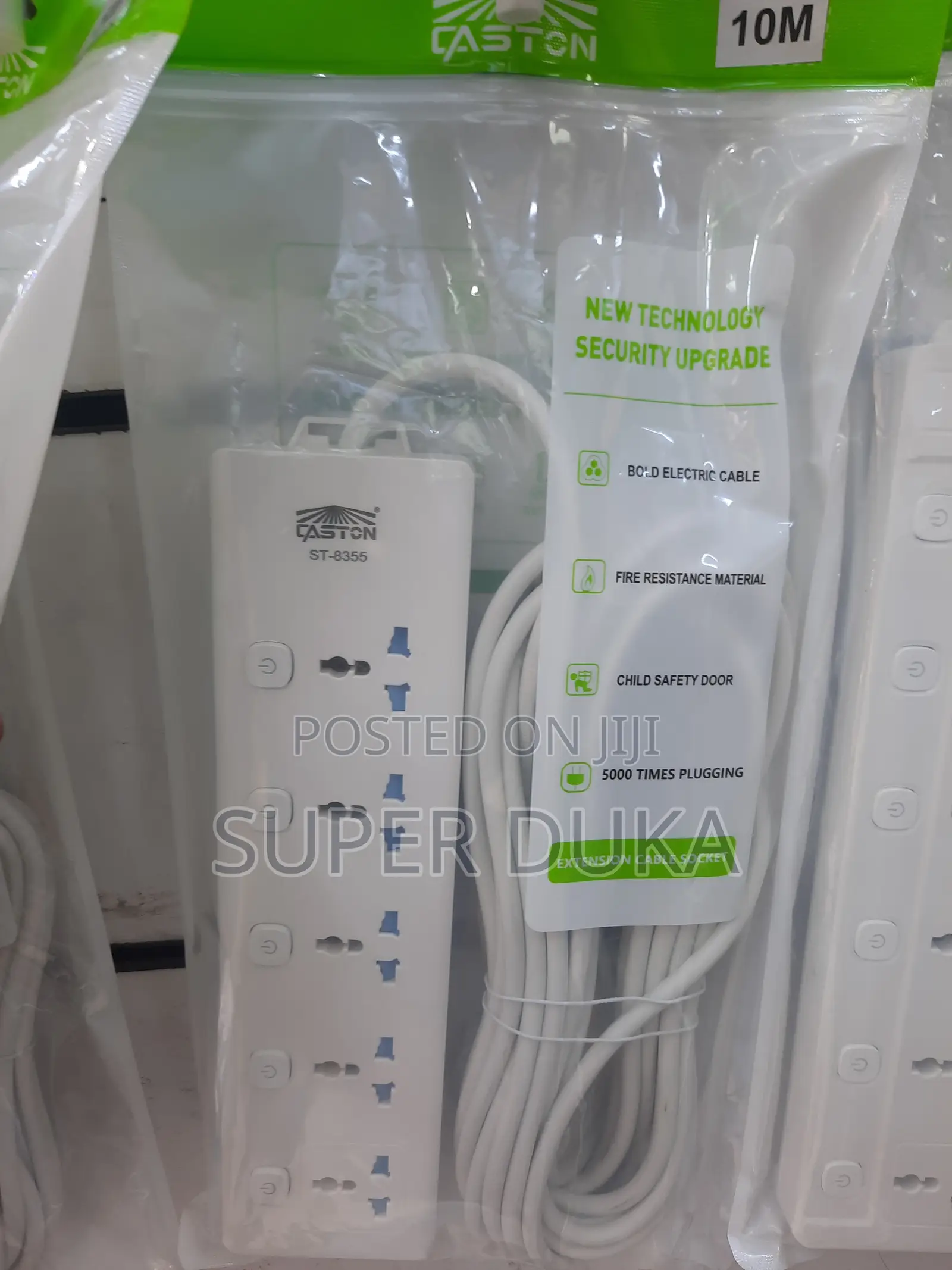 10m Cable 5 Way Quality Caston Extension Socket.St-8355