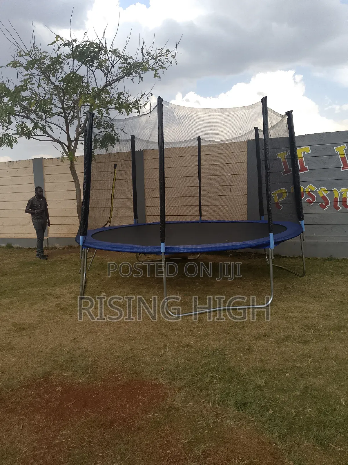 12ft Round Trampoline With Safety Net Ladder