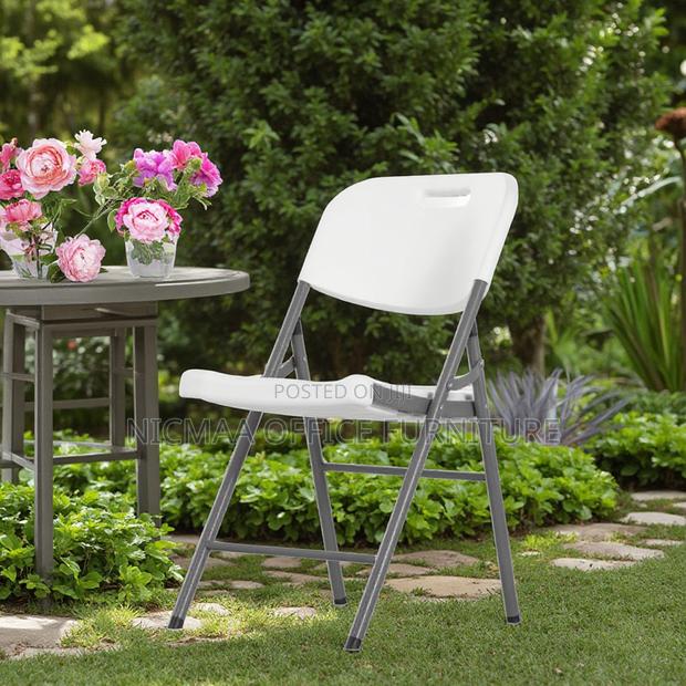 Foldable Plastic Steel Chair - thumbnail 2