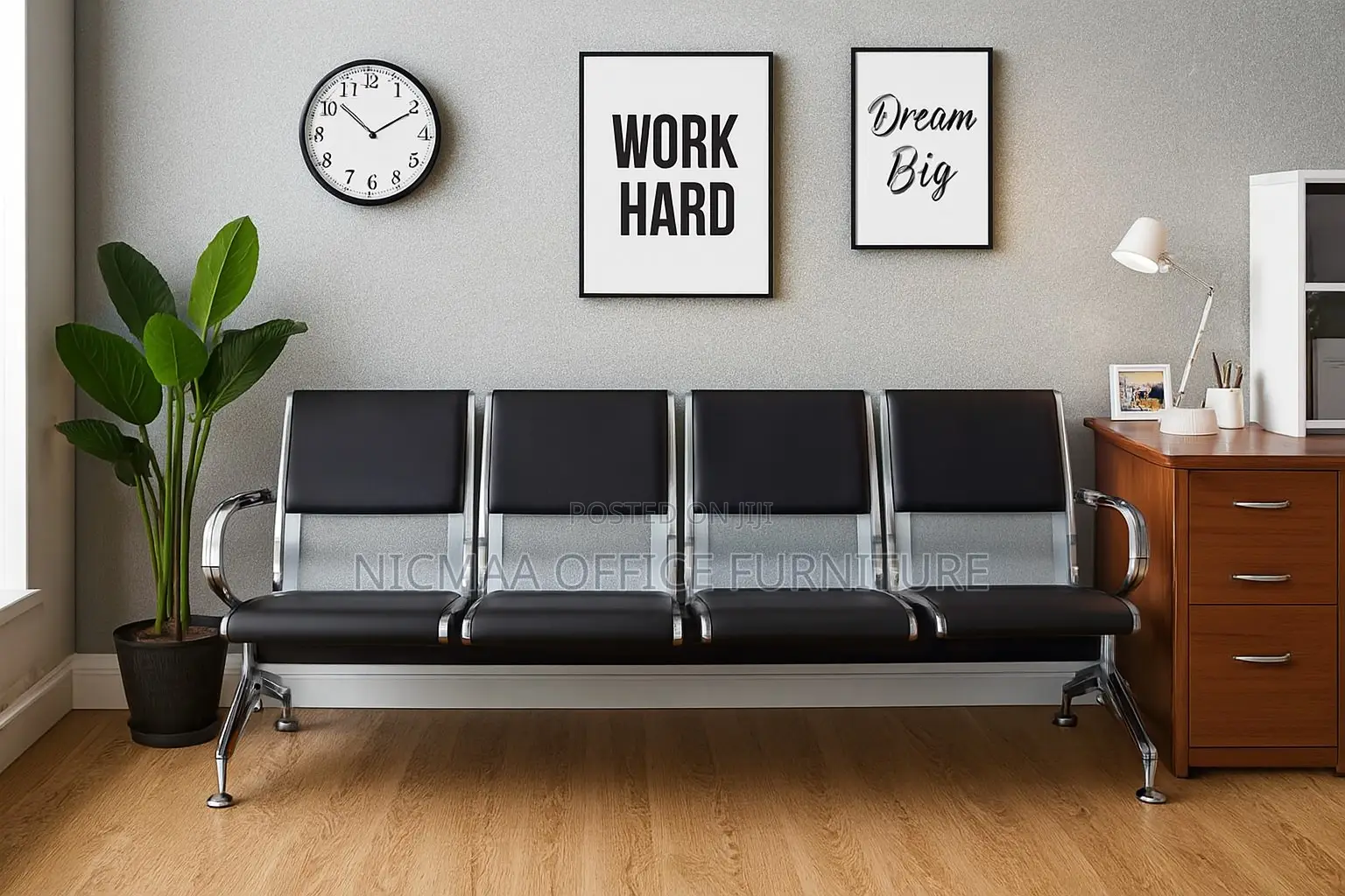 Executive 4-Seater Office Bench