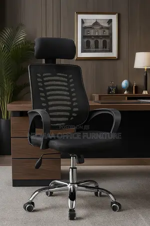 Mesh Back With Headrest Lumbar Support Seat