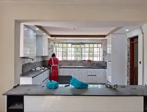 Kitchen Cabinets Installing and Granite Fixing