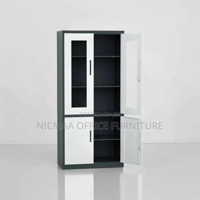 Glass Solid Door Combo Cabinet