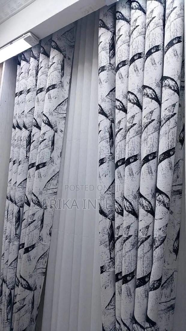 Curtains Curtains Black and White Environmental Friendly