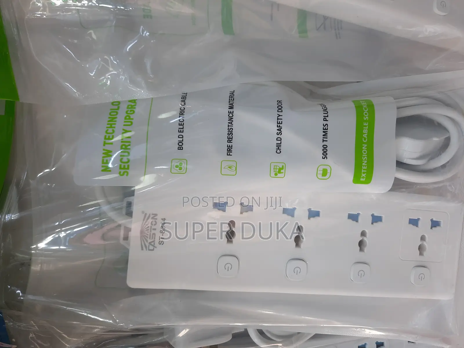 Extension Cable Socket.4 Way, 3m Caston St-8344