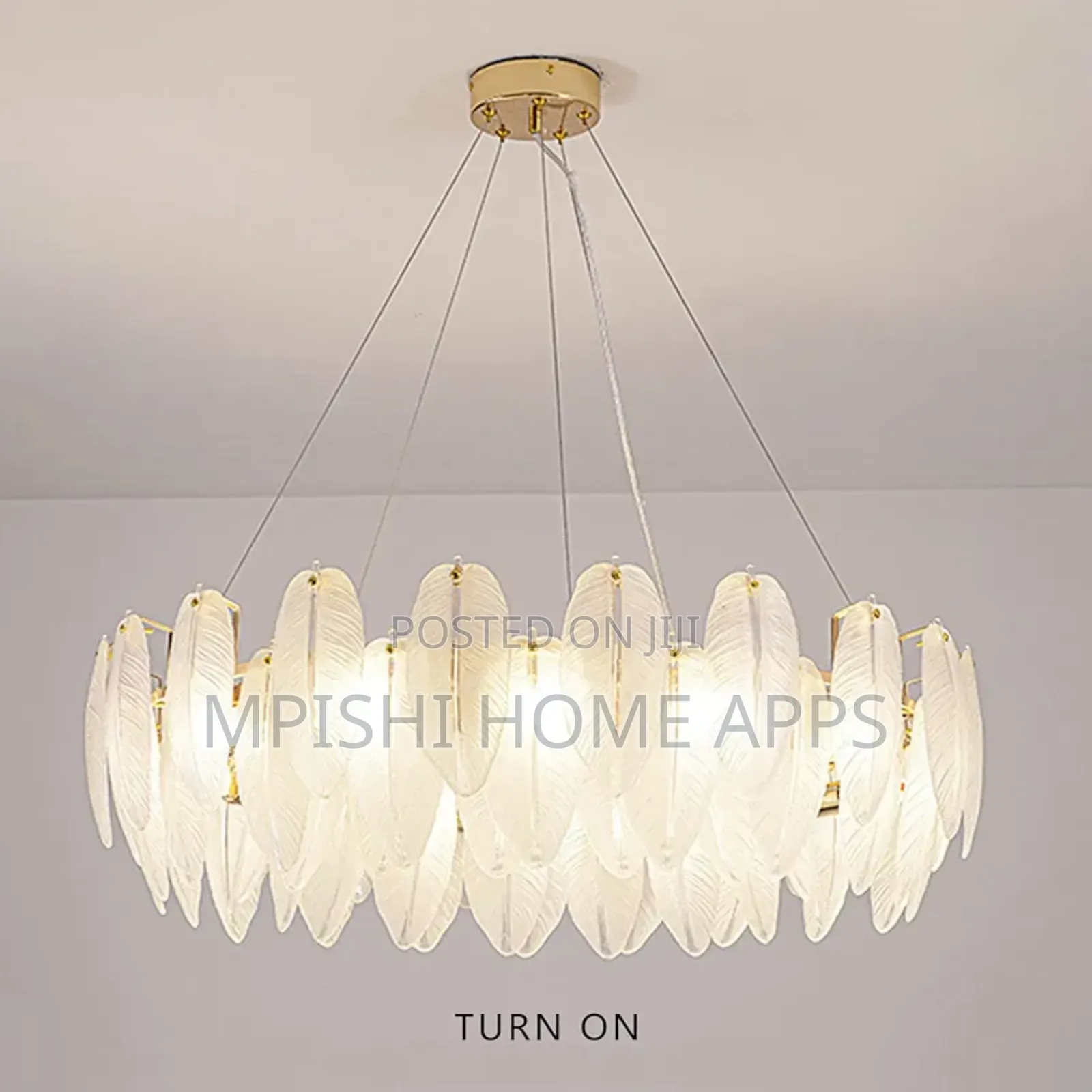 Feather Crystal Pendant Light