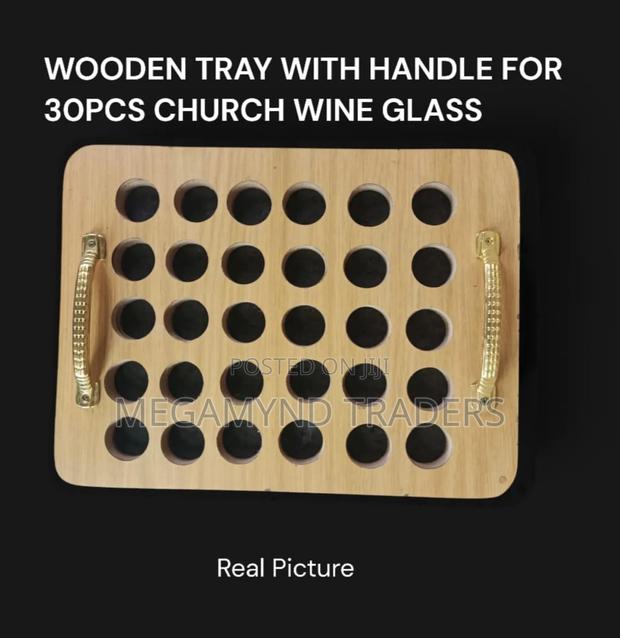 Wood Holy Communion Tray for 30cup - main view
